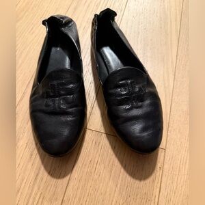 Tory Burch Black Leather Loafers